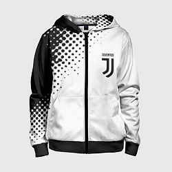 Толстовка на молнии детская Juventus sport black geometry, цвет: 3D-черный