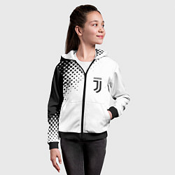 Толстовка на молнии детская Juventus sport black geometry, цвет: 3D-черный — фото 2