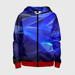 Детская толстовка на молнии Black and blue abstract background sport style