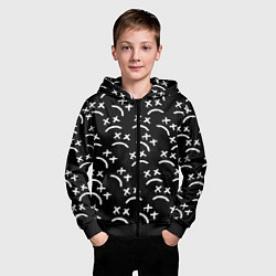 Толстовка на молнии детская Marshmello pattern music dj, цвет: 3D-черный — фото 2