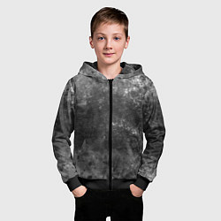 Толстовка на молнии детская Абстракция - серая шкура, цвет: 3D-черный — фото 2