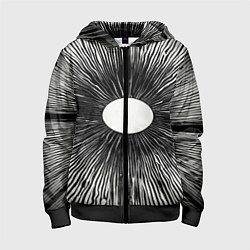 Толстовка на молнии детская Поглощение, цвет: 3D-черный