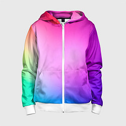 Детская толстовка на молнии Colorful gradient