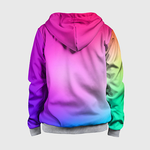 Детская толстовка на молнии Colorful gradient / 3D-Меланж – фото 2