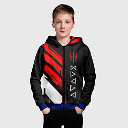 Толстовка на молнии детская The Witcher - Кибер, цвет: 3D-синий — фото 2