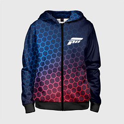 Детская толстовка на молнии Forza Horizon неоновые соты