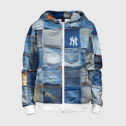 Детская толстовка на молнии Patchwork - New York yankees baseball team