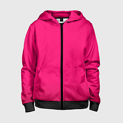 Толстовка на молнии детская Фуксия мягкий градиент, цвет: 3D-черный