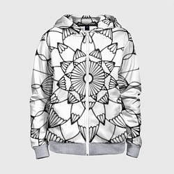 Детская толстовка на молнии Мандала узор ракушка