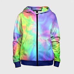 Детская толстовка на молнии Яркий тай-дай абстракция