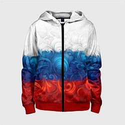 Детская толстовка на молнии Орнамент триколор