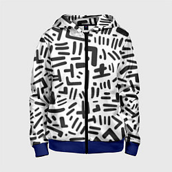 Детская толстовка на молнии Паттерн линиями