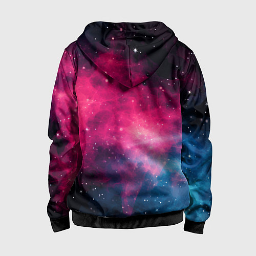 Детская толстовка на молнии Абстрактный космос фантастика / 3D-Черный – фото 2