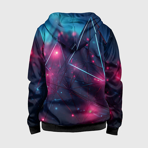 Детская толстовка на молнии Конструкция с ярким свечением / 3D-Черный – фото 2