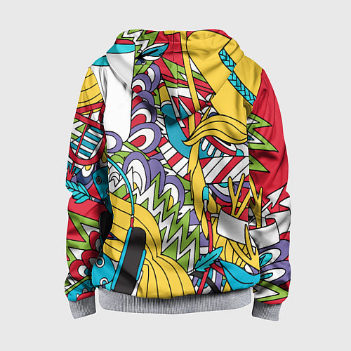 Детская толстовка на молнии Летние мотивы / 3D-Меланж – фото 2