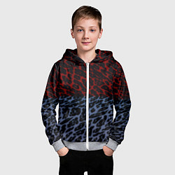 Толстовка на молнии детская Леопардовый стиль текстура, цвет: 3D-меланж — фото 2
