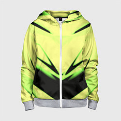 Толстовка на молнии детская Geometry stripes кислотный стиль, цвет: 3D-меланж