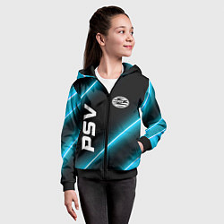 Толстовка на молнии детская PSV неоновые лампы, цвет: 3D-черный — фото 2