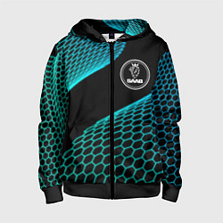 Детская толстовка на молнии Saab electro hexagon