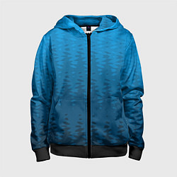 Детская толстовка на молнии Синий абтрактный градиент