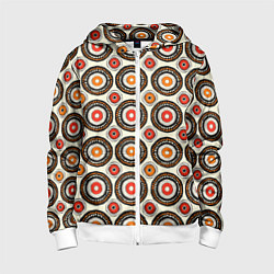 Детская толстовка на молнии Африканские узоры круг