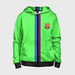 Толстовка на молнии детская Barcelona fc sport line, цвет: 3D-черный