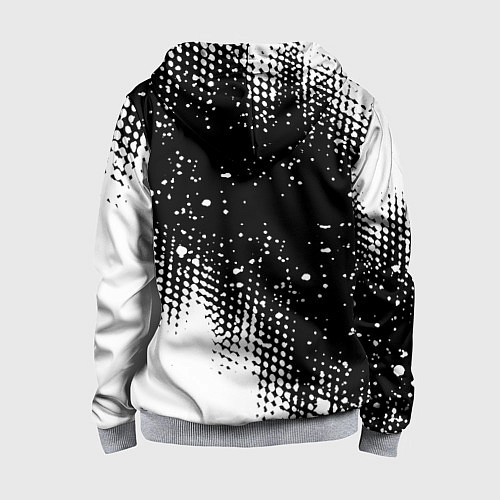 Детская толстовка на молнии Герб Росси краски / 3D-Меланж – фото 2