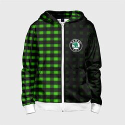 Детская толстовка на молнии Skoda pattern geometry