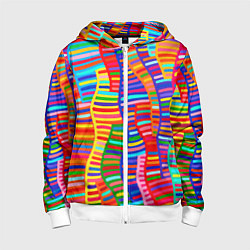 Детская толстовка на молнии Абстрактная полноцветная живопись