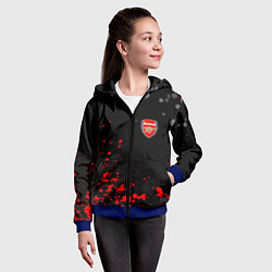 Толстовка на молнии детская Arsenal spash, цвет: 3D-синий — фото 2