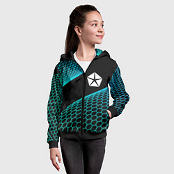 Толстовка на молнии детская Jeep electro hexagon, цвет: 3D-черный — фото 2