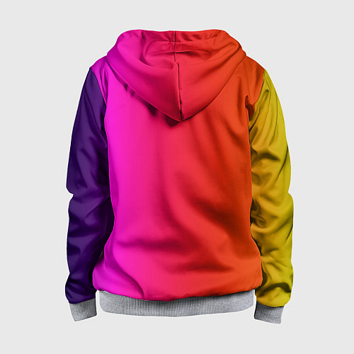 Детская толстовка на молнии Лучезарное сияние / 3D-Меланж – фото 2