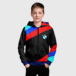 Толстовка на молнии детская BMW line sport, цвет: 3D-синий — фото 2
