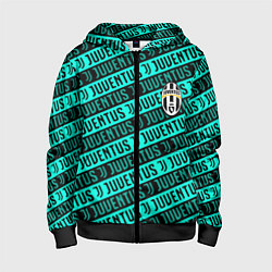 Детская толстовка на молнии Juventus pattern logo steel