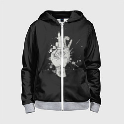 Детская толстовка на молнии Глаза и дым