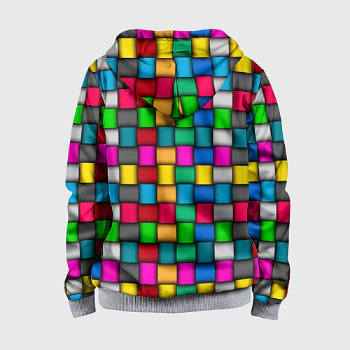 Детская толстовка на молнии Разноцветное переплетение / 3D-Меланж – фото 2
