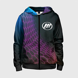 Детская толстовка на молнии Lifan neon hexagon