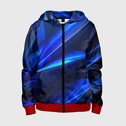 Детская толстовка на молнии Синяя геометрическая абстракция