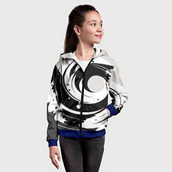 Толстовка на молнии детская Экспрессивная абстракция - нейроарт, цвет: 3D-синий — фото 2