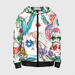 Детская толстовка на молнии Детский принт