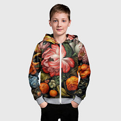 Толстовка на молнии детская Набивной рисунок, цвет: 3D-меланж — фото 2