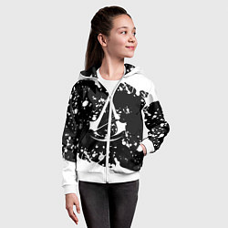 Толстовка на молнии детская Assassins Creed logo краски, цвет: 3D-белый — фото 2