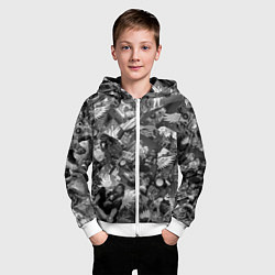 Толстовка на молнии детская Городской ангел с крыльями в стиле аниме, цвет: 3D-белый — фото 2