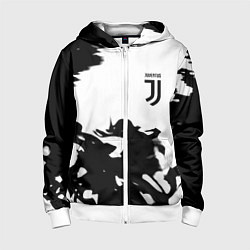 Детская толстовка на молнии Juventus smoke black fire
