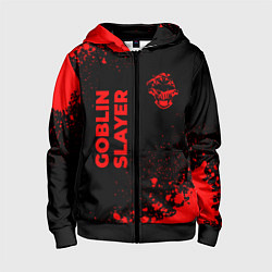 Толстовка на молнии детская Goblin Slayer - red gradient вертикально, цвет: 3D-черный