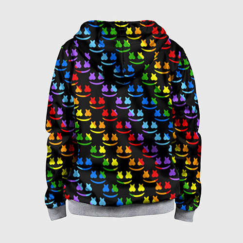 Детская толстовка на молнии Marshmello dj colors / 3D-Меланж – фото 2