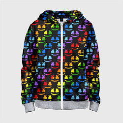 Толстовка на молнии детская Marshmello dj colors, цвет: 3D-меланж