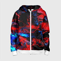 Детская толстовка на молнии Космические краски шторм