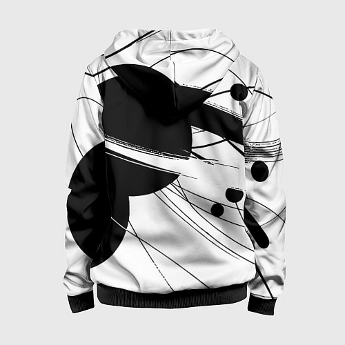Детская толстовка на молнии Milano - fashion abstraction / 3D-Черный – фото 2