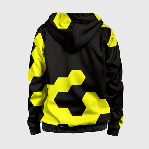 Детская толстовка на молнии Амонг ас текстура броня / 3D-Черный – фото 2